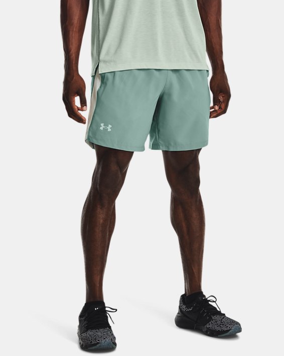 Mens Under Armour Launch Sw 7� Shorts In Petrol Green 
